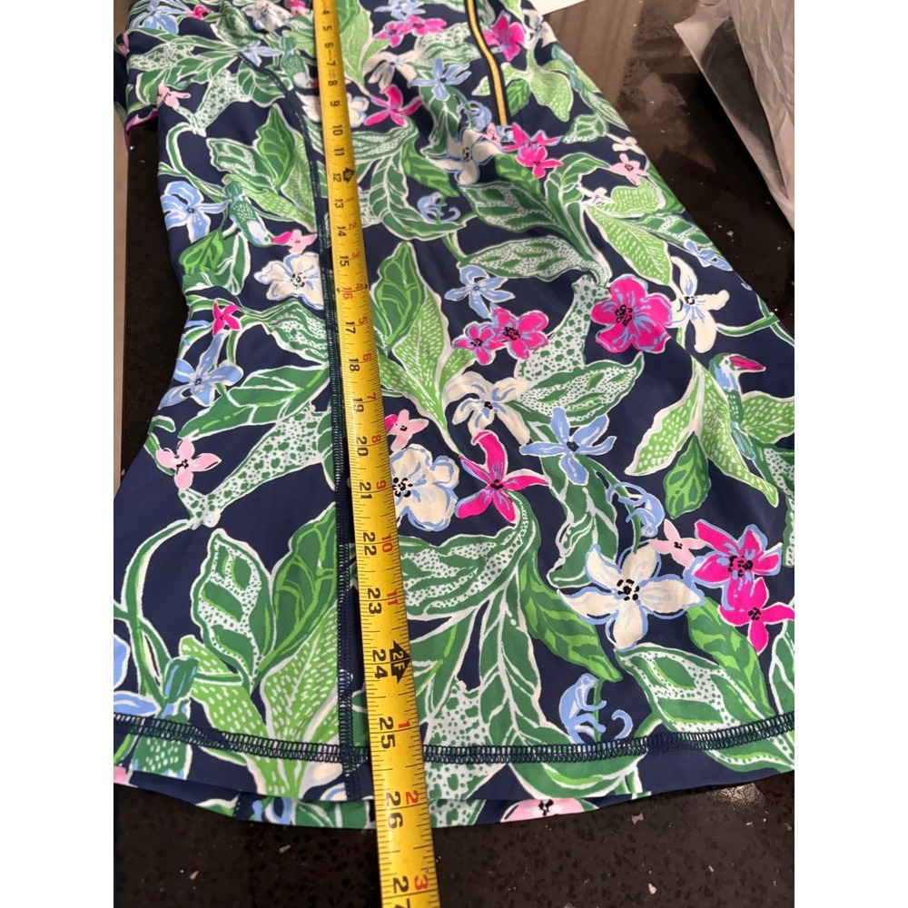 Lilly Pulitzer Luxletic Navy Floral Toucan Half Zip Pullover Top NWT - Picture 8 of 8